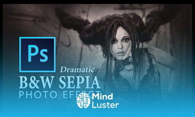 Dramatic Black White Sepia Photo Effect Photoshop CC Tutorial