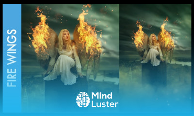 FIRE WINGS Photoshop CS6 Photo Manipulation SPEEDART