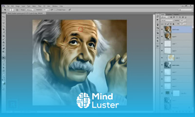 Albert Einstein Photoshop CS6 Smudge Painting SPEEDART