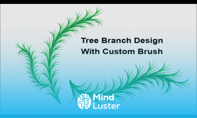 Green Branch Drawing with Brush Tool
