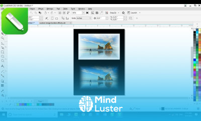 Image Merge in Background Feather Effect