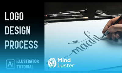 logo design process from start to finish calligraphy logo design Tutorial illustrator tutorial