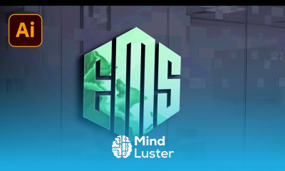 Logo Design illustrator EMS logo Design Grid logo Design Hexagon letter logo illustrator