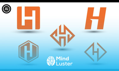 Letter H Logo Design Illustrator Part 3