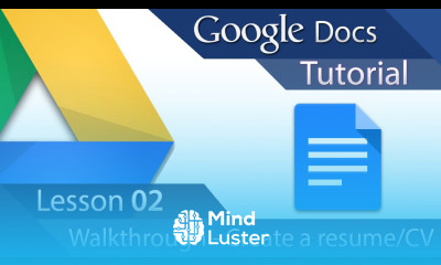 Google Docs Tutorial 02 Advanced Layout Create a Resume or CV