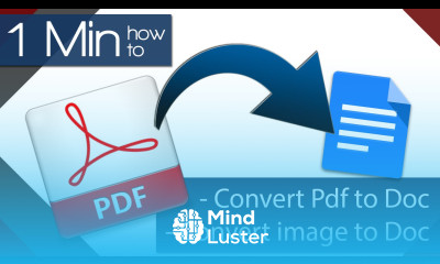 1 Min How To OCR Convert PDF to Google Docs
