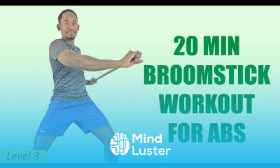 20 Minute Standing BROOMSTICK WORKOUT FOR ABS Beginner Friendly