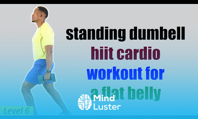 30 Minute STANDING HIIT WORKOUT WITH DUMBBELLS for A Flat Belly