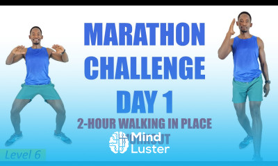 MARATHON CHALLENGE DAY 1 2 Hour Walking In Place Workout for Weight Loss and Endurance
