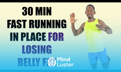 LOSE BELLY FAT RUNNING IN PLACE30 Min FAST Running Workout No Treadmill300 Calories
