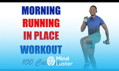 RUNNING IN PLACE DUMBBELL WORKOUT to Burn Fat ALL DAY10 Min Morning Workout100 Calories