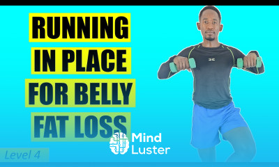 30 Min Running In Place Workout for Belly Fat Loss 2kg Dumbbells