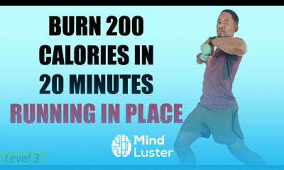 Burn 200 Calories in 20 Minutes Running In Place with Dumbbells