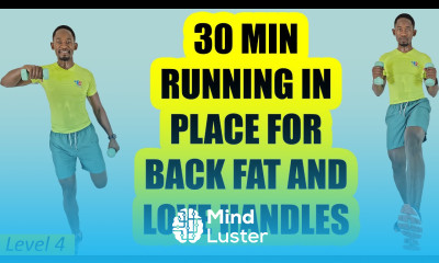 30 Minute Jogging In Place Workout to Lose Back Fat and Love Handles 300 Calories