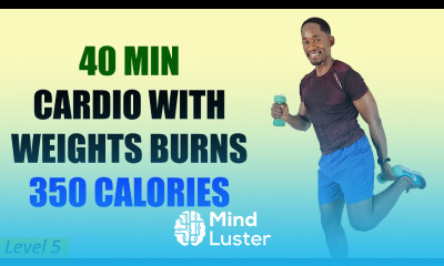 40 Min CARDIO WITH WEIGHTS FOR BEGINNERS Walking and Running in Place