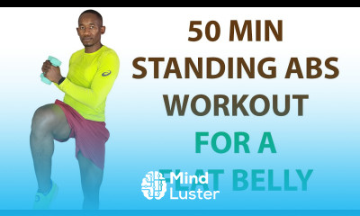 50 Minute Standing Abs Workout For Flat Belly with Dumbbells Burn 400 Calories