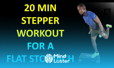20 Minute STEPPER WORKOUT FOR A FLAT STOMACH with Dumbbells 200 Calories