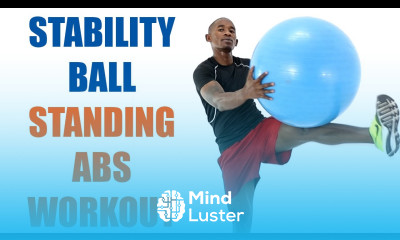 20 Minute Stability Ball Standing Abs Workout for Beginners