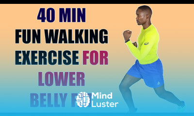 40 Minute FUN Walking Exercise for Lower Belly Fat Indoor Walk at Home Workout 400 Calories
