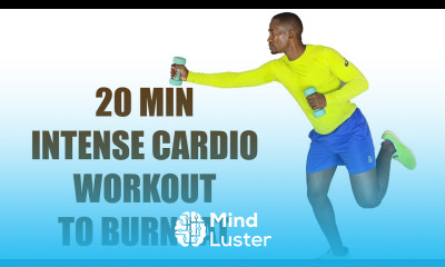 20 Minute Intense Fat Burning Cardio Workout with Dumbbells 230 Calories
