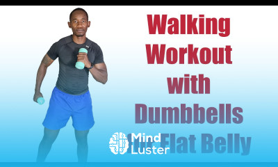 Walking Workout with Weights for Flat Belly 20 Minute Walk at Home with Dumbbells