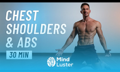 30 Min Chest Shoulder Abs Workout At Home No Equipment