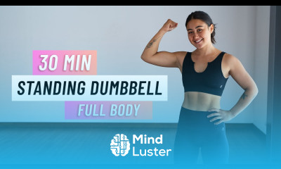 30 MIN FULL BODY DUMBBELL WORKOUT ALL STANDING Strength Training At Home