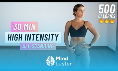30 Min Fat Burning HIIT Workout ALL STANDING Full Body No Equipment Home Workout