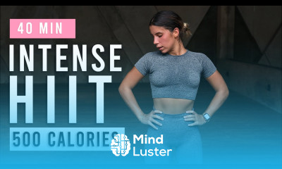 40 Min Intense Cardio HIIT Workout To Burn 500 Calories At Home No Equipment