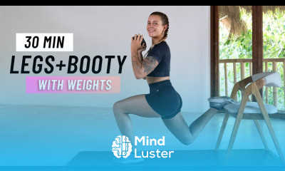 30 Min Lower Body Workout with Dumbbells Lean Legs and Round Booty