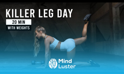 20 MIN KILLER LOWER BODY HIIT Workout With Weights Leg Day Home Workout