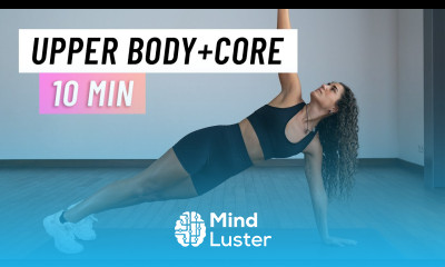 10 MIN UPPER BODY CORE Workout Back Chest Shoulders Arms Abs