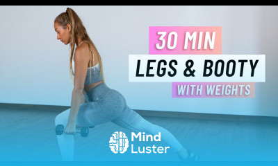 30 MIN TONED LEGS ROUND BOOTY WORKOUT Dumbbell At Home
