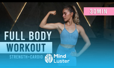 30 Min Full Body Workout Strength Cardio Routine with Dumbbells At Home No Repeats