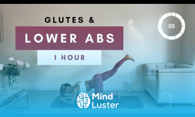 1 Hour GLUTES LOWER ABS WORKOUT at Home Day Three of Five