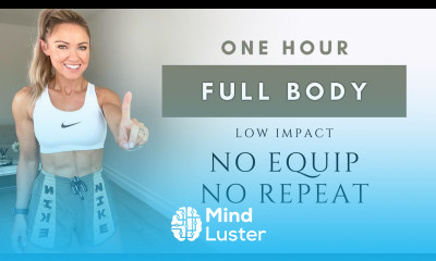 1 Hour FULL BODY WORKOUT at Home No Repeat and Low Impact