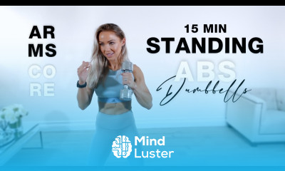 15 Min STANDING ABS WORKOUT Arms Core with Dumbbells