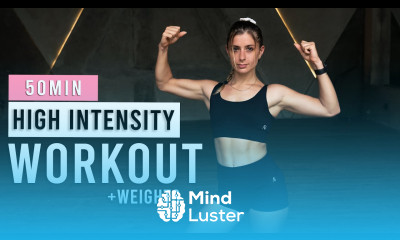 50 MIN INTENSE FULL BODY HIIT WORKOUT With Dumbbells No Repeats At Home