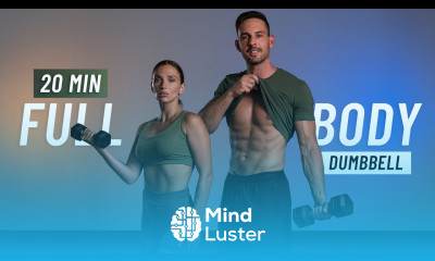 20 MIN FULL BODY DUMBBELL WORKOUT Strength Training At Home No Repeats