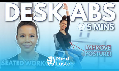 5 Mins Desk Ab Workout Easy Posture Correction growwithjo