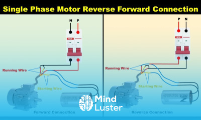 Single Phase Motor Reverse Forward Connection Motor Connection TheElectricalGuy