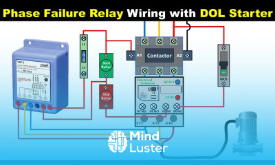 A Step by Step Guide to do connection of Phase Failure Relay with DOL Starter TheElectricalGuy
