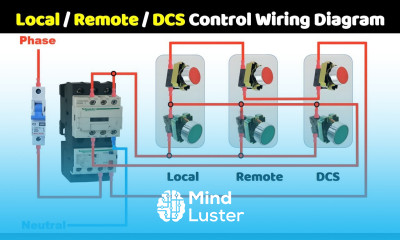 Local Remote and DCS Start Stop Connection of DOL Starter TheElectricalGuy