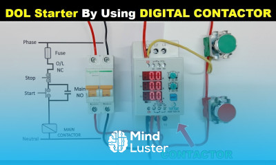 Three Phase DOL Starter by using Digital Contactor TheElectricalGuy