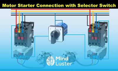 Two 3 Phase Motor Start and Stop by using only One Selector switch ElectricalTechnician