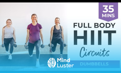 35 Minute Full Body HIIT Circuit Workout Dumbbells