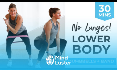 30 Minute NO Lunge Leg Workout with Dumbbells Band For ALL Fitness Levels