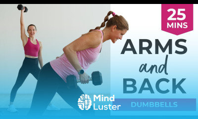 25 Minute BACK ARMS Workout with Dumbbells Build BACK Strength At Home