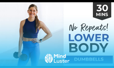 30 Minute Lower Body Workout with Dumbbells No Repeats No Jumping