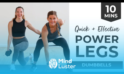 10 Minute LEGS BUTT Workout Dumbbells Optional Booty Band 